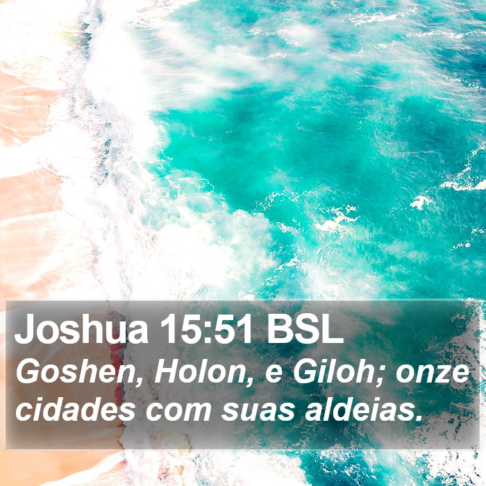 Joshua 15:51 BSL Bible Study
