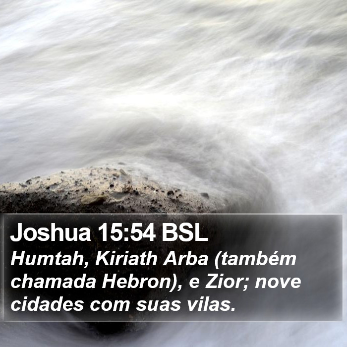 Joshua 15:54 BSL Bible Study