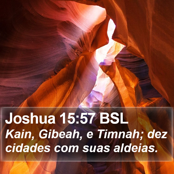 Joshua 15:57 BSL Bible Study
