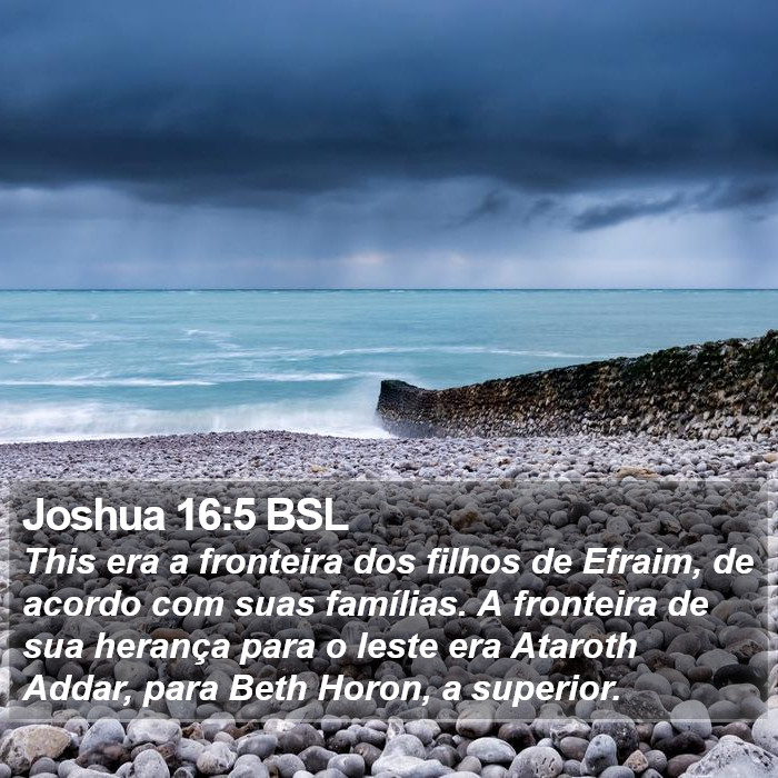 Joshua 16:5 BSL Bible Study