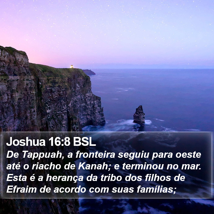 Joshua 16:8 BSL Bible Study