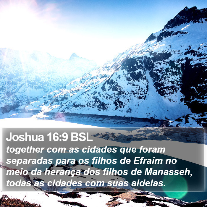 Joshua 16:9 BSL Bible Study