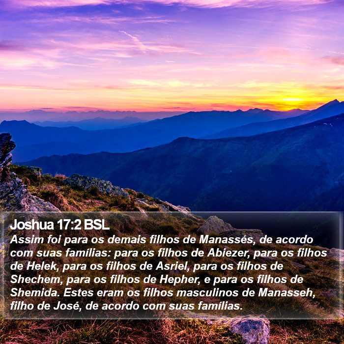 Joshua 17:2 BSL Bible Study
