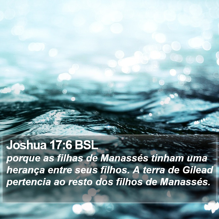 Joshua 17:6 BSL Bible Study