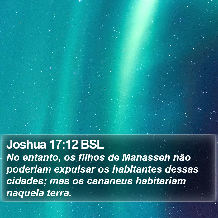 Joshua 17:12 BSL Bible Study