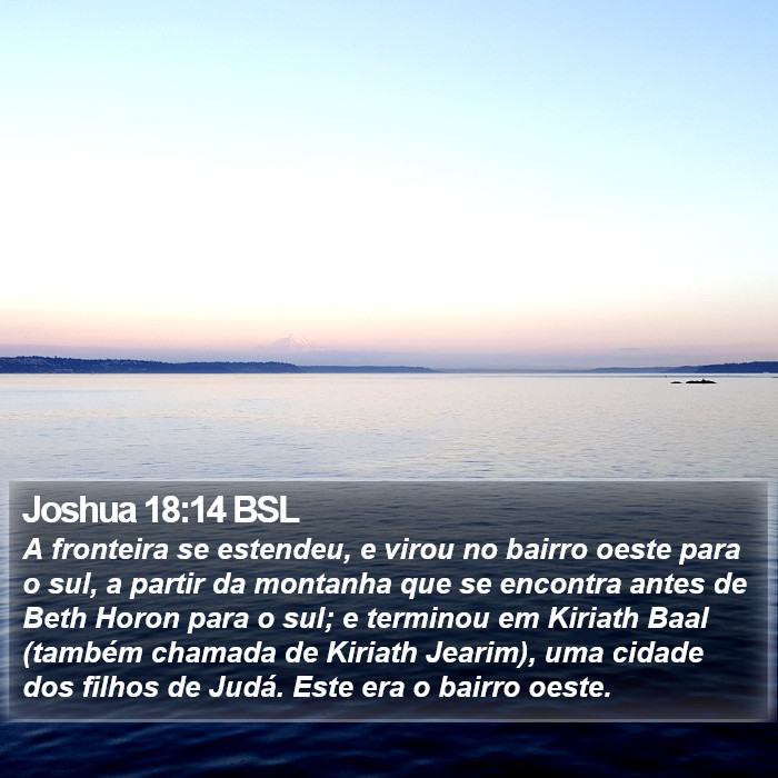 Joshua 18:14 BSL Bible Study