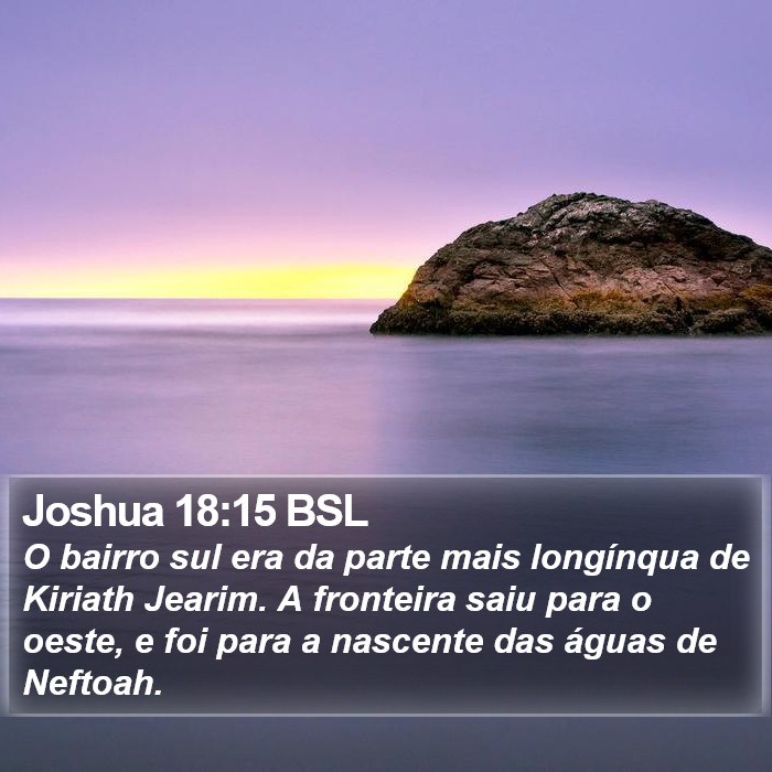 Joshua 18:15 BSL Bible Study