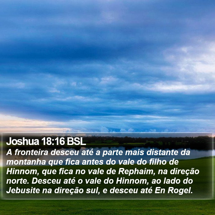 Joshua 18:16 BSL Bible Study
