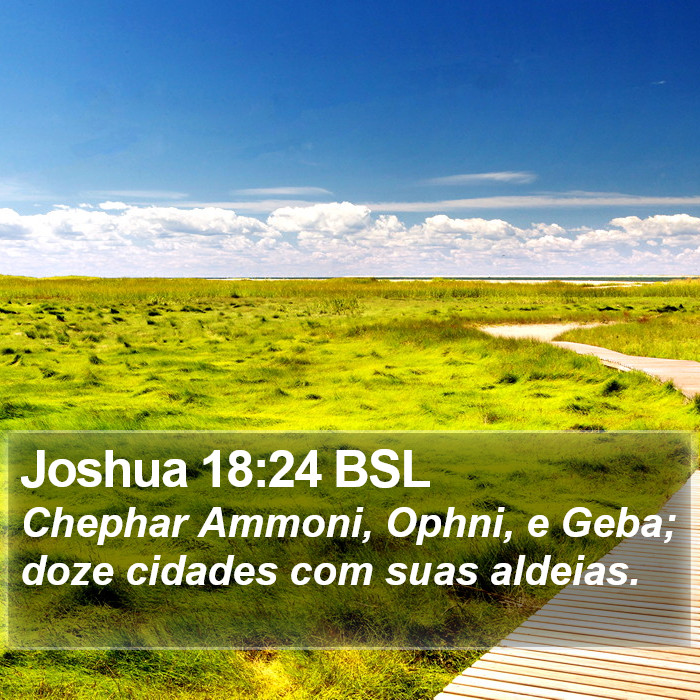 Joshua 18:24 BSL Bible Study