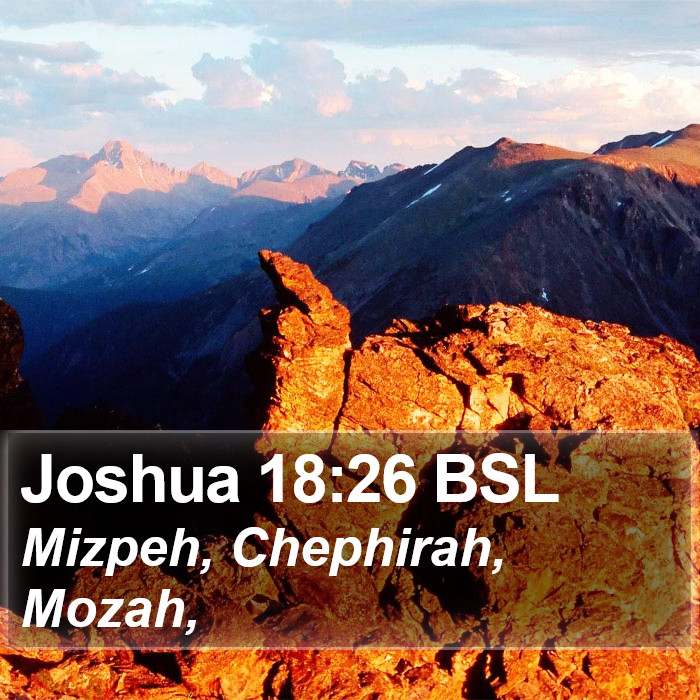 Joshua 18:26 BSL Bible Study
