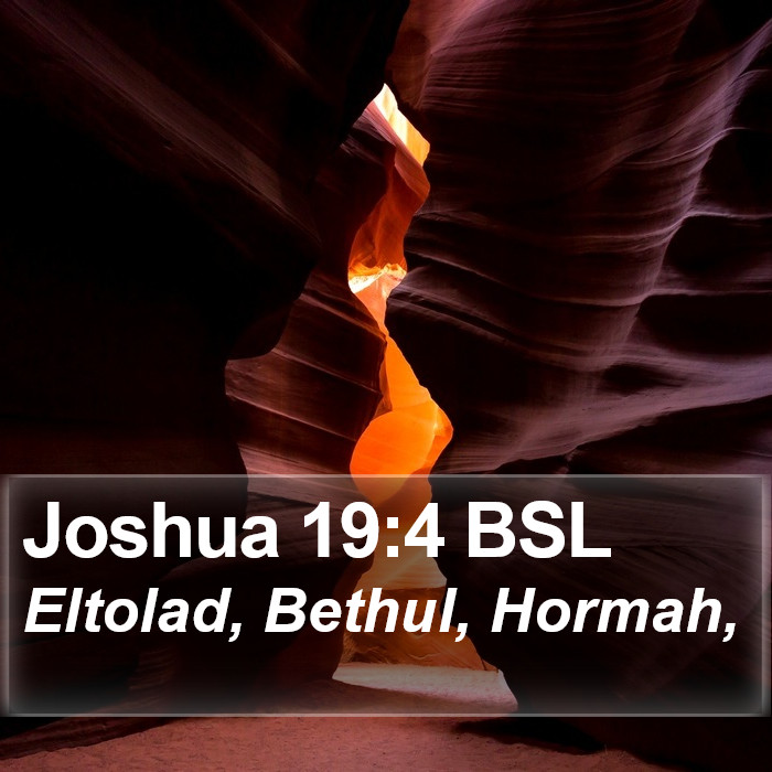 Joshua 19:4 BSL Bible Study