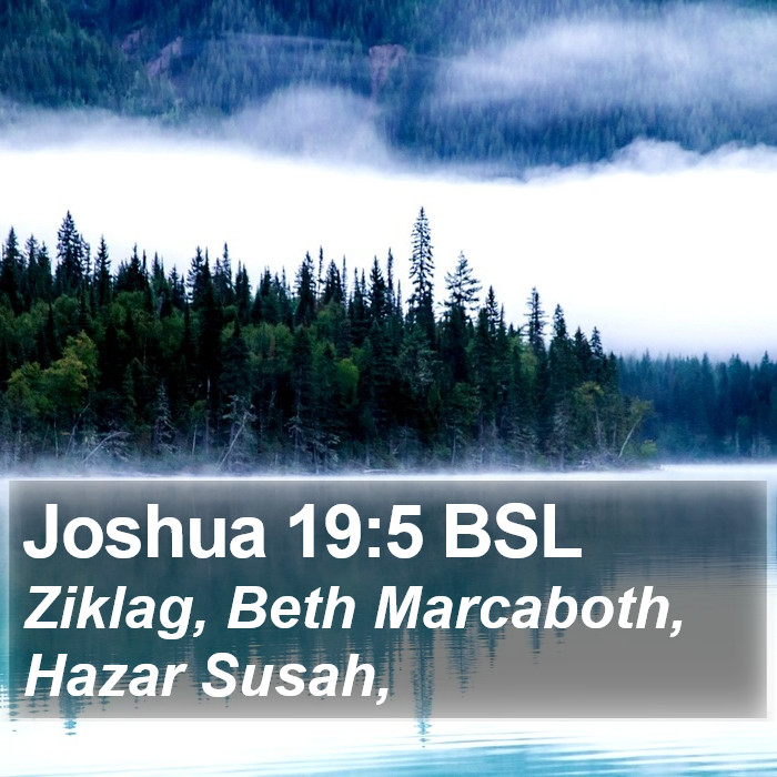 Joshua 19:5 BSL Bible Study