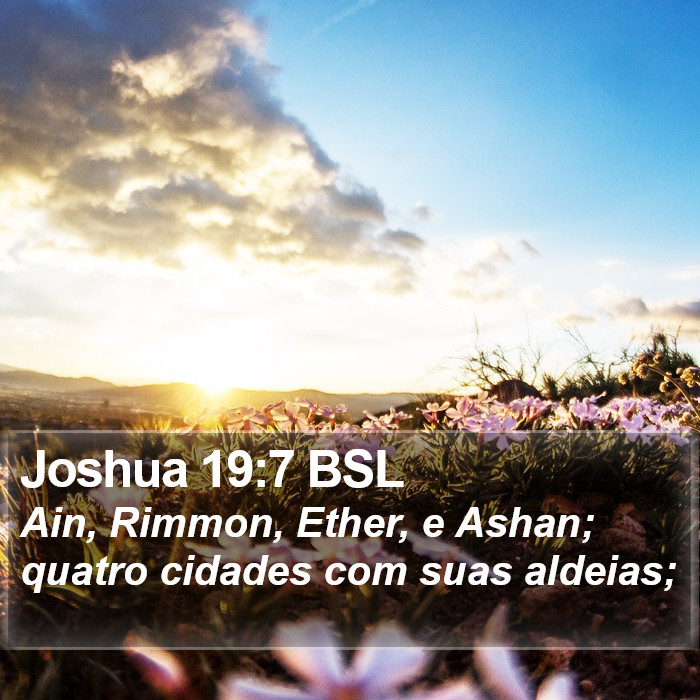 Joshua 19:7 BSL Bible Study