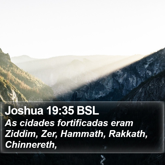 Joshua 19:35 BSL Bible Study