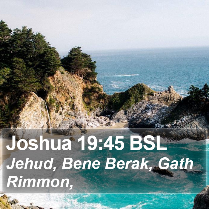 Joshua 19:45 BSL Bible Study