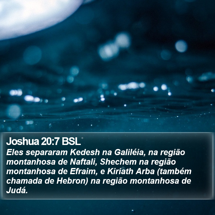 Joshua 20:7 BSL Bible Study