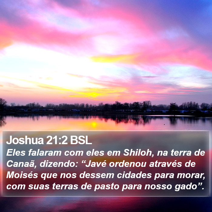 Joshua 21:2 BSL Bible Study