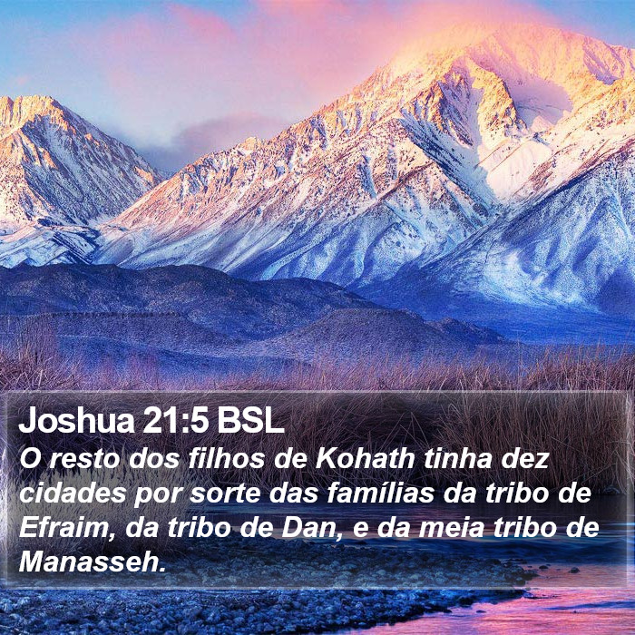 Joshua 21:5 BSL Bible Study