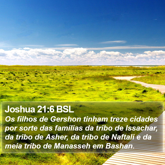 Joshua 21:6 BSL Bible Study