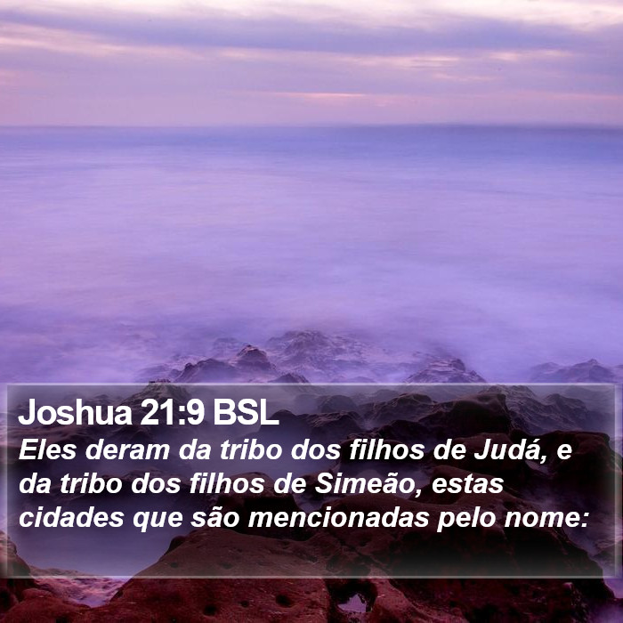 Joshua 21:9 BSL Bible Study