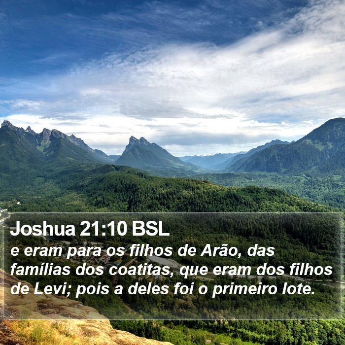 Joshua 21:10 BSL Bible Study