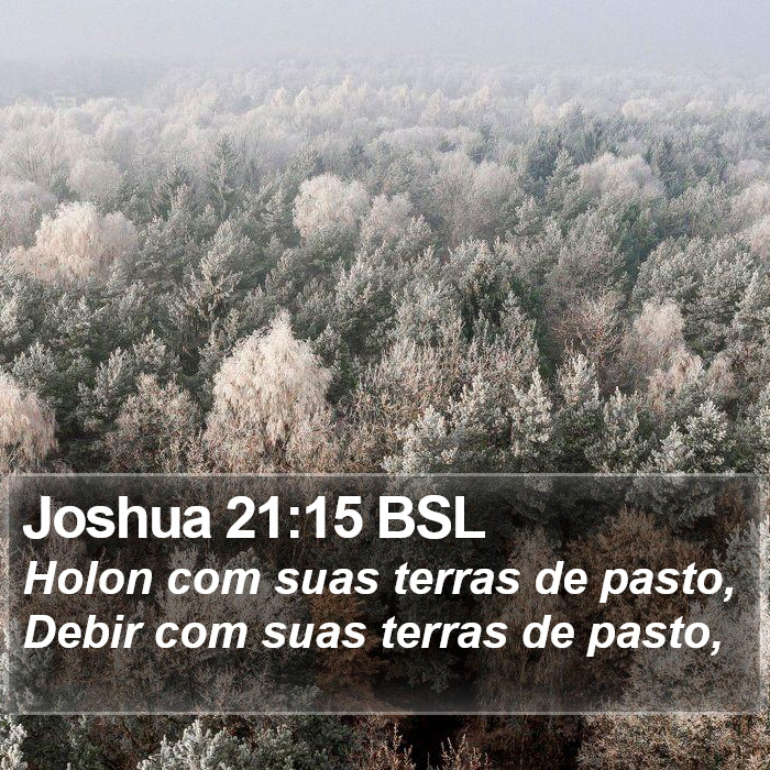 Joshua 21:15 BSL Bible Study