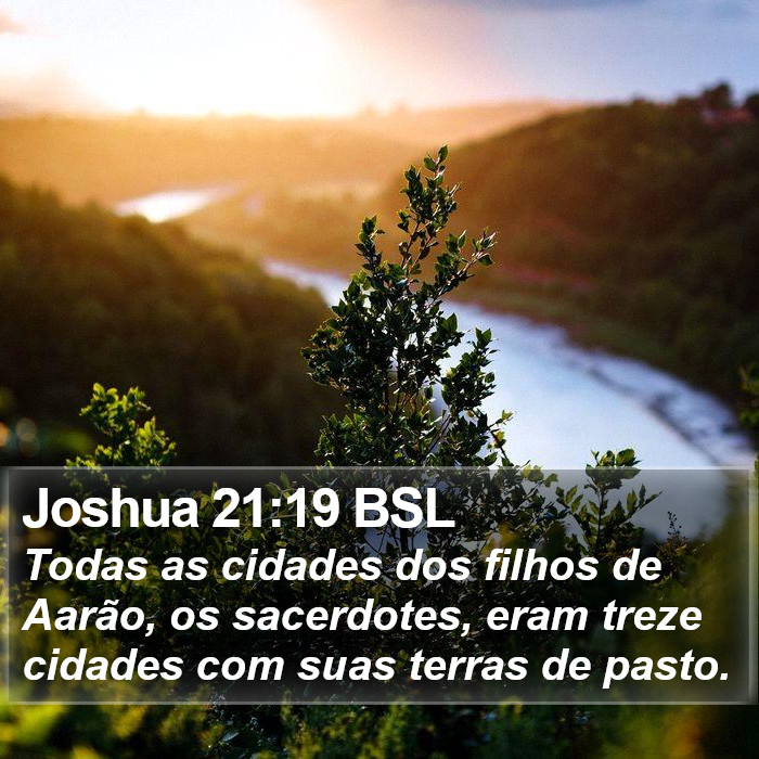 Joshua 21:19 BSL Bible Study