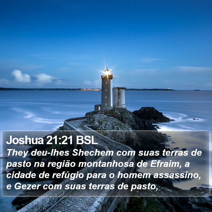 Joshua 21:21 BSL Bible Study