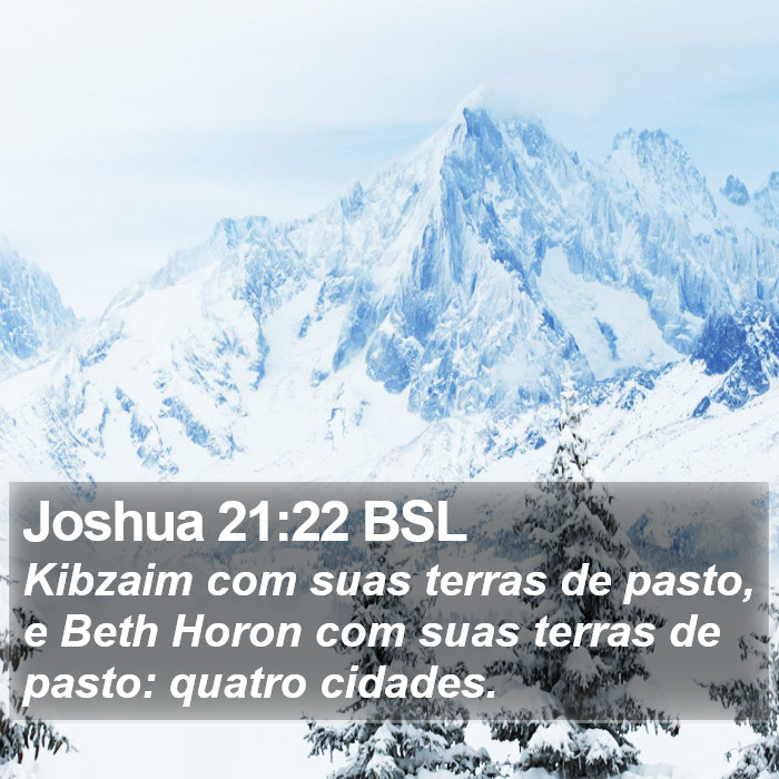 Joshua 21:22 BSL Bible Study