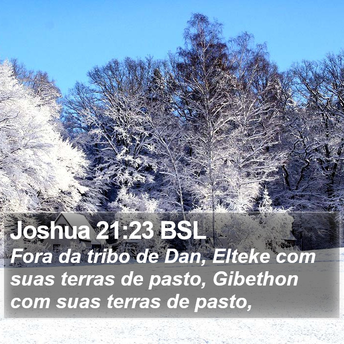 Joshua 21:23 BSL Bible Study