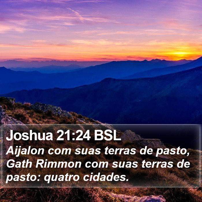 Joshua 21:24 BSL Bible Study