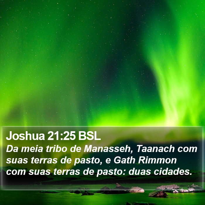 Joshua 21:25 BSL Bible Study