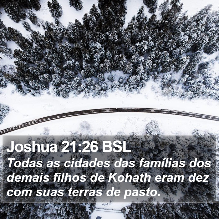 Joshua 21:26 BSL Bible Study