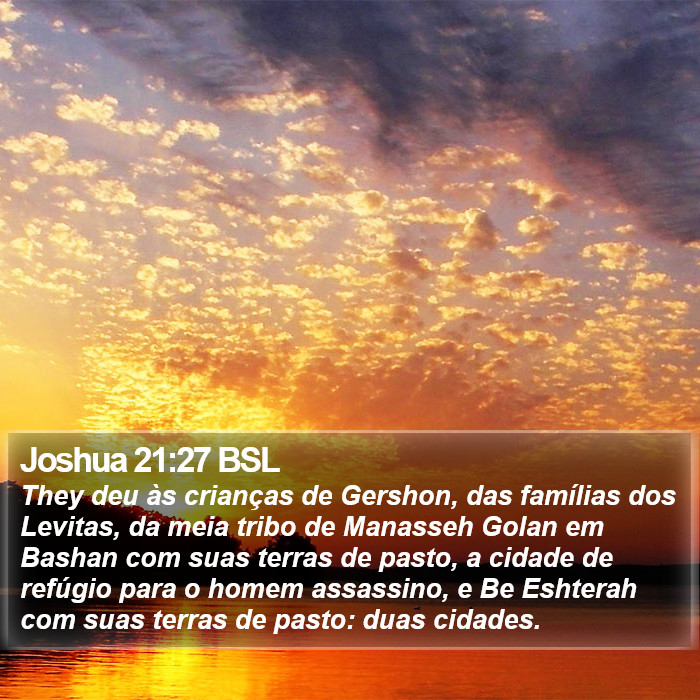 Joshua 21:27 BSL Bible Study