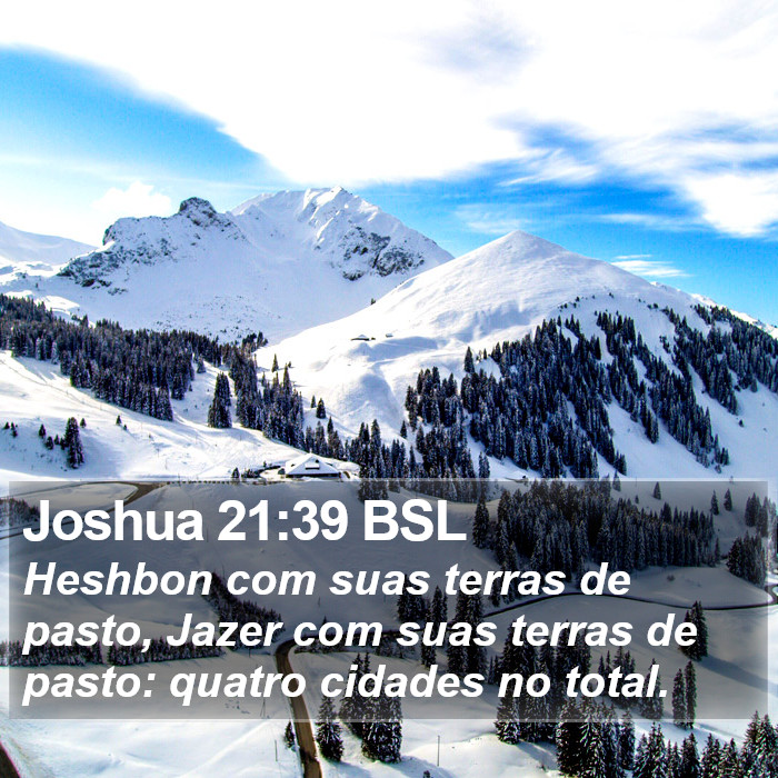 Joshua 21:39 BSL Bible Study