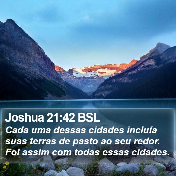 Joshua 21:42 BSL Bible Study