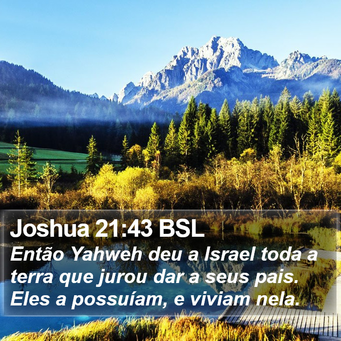 Joshua 21:43 BSL Bible Study