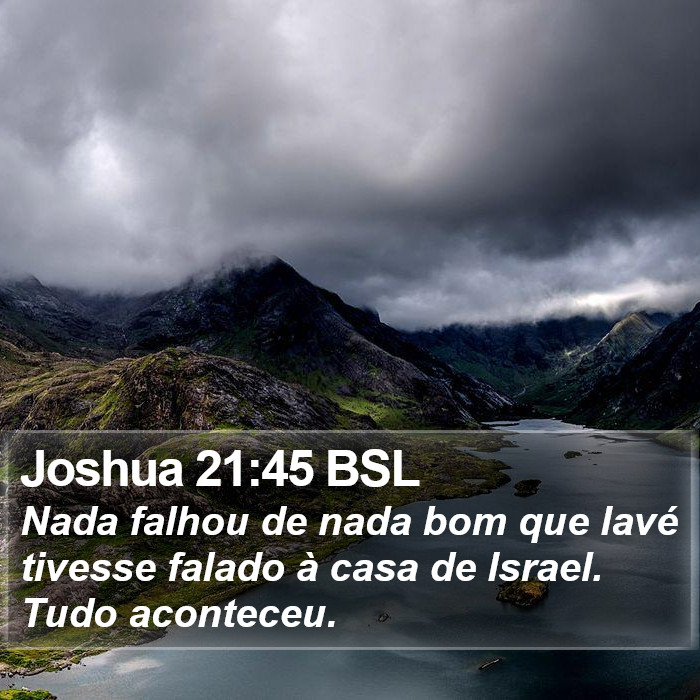 Joshua 21:45 BSL Bible Study