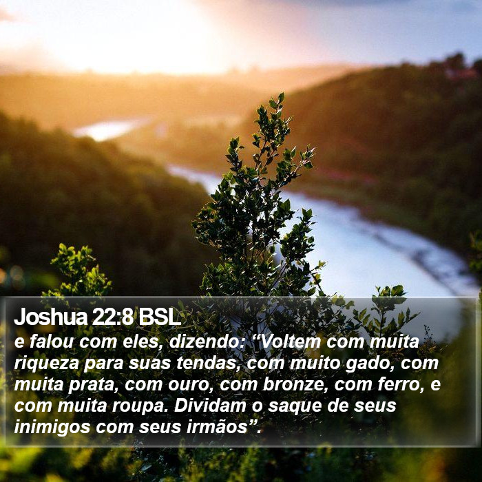 Joshua 22:8 BSL Bible Study