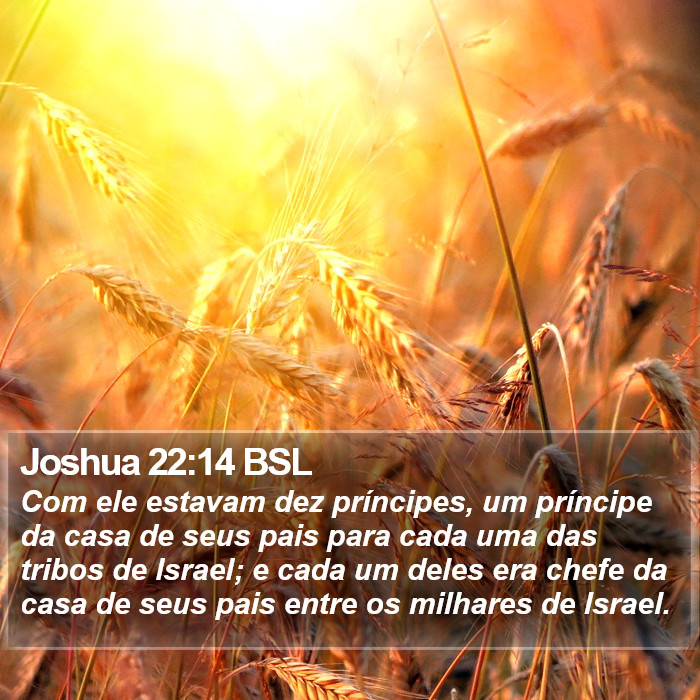 Joshua 22:14 BSL Bible Study