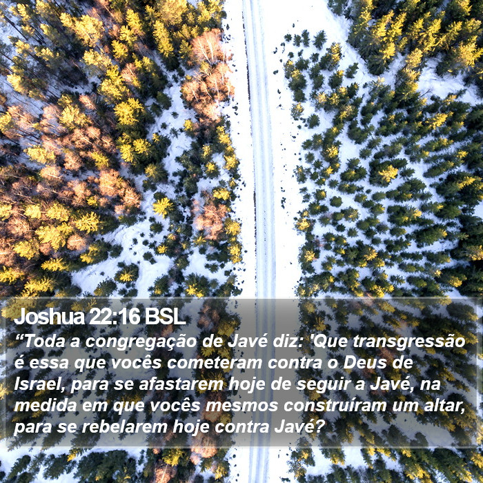 Joshua 22:16 BSL Bible Study