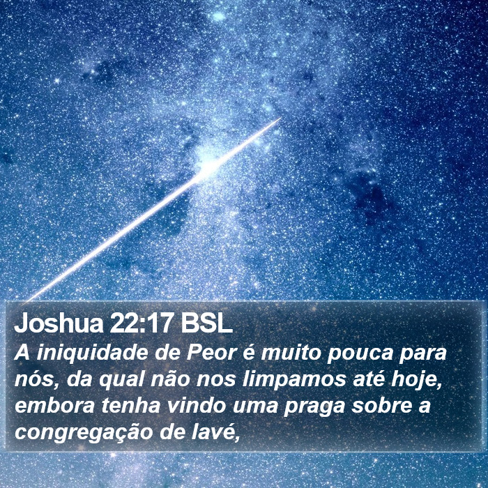 Joshua 22:17 BSL Bible Study