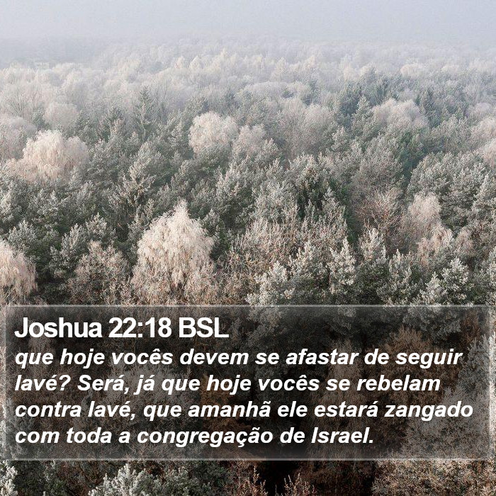 Joshua 22:18 BSL Bible Study