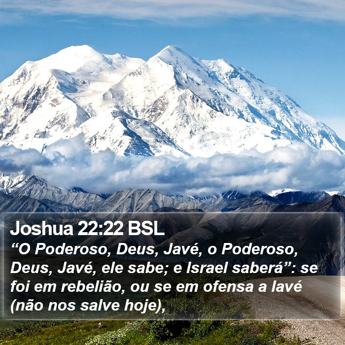 Joshua 22:22 BSL Bible Study