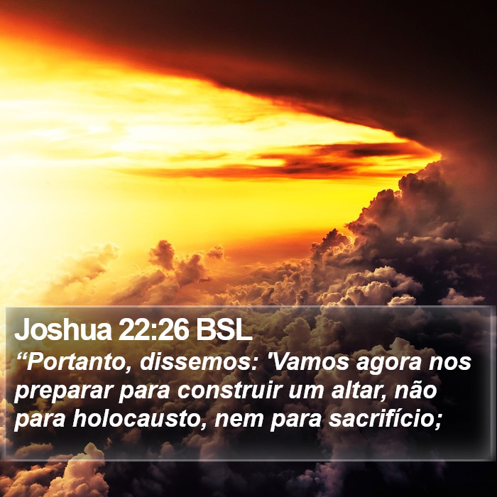 Joshua 22:26 BSL Bible Study