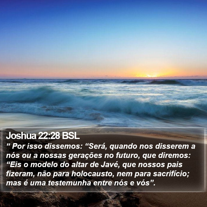 Joshua 22:28 BSL Bible Study