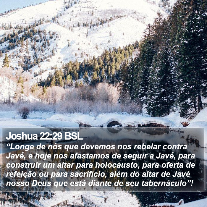 Joshua 22:29 BSL Bible Study