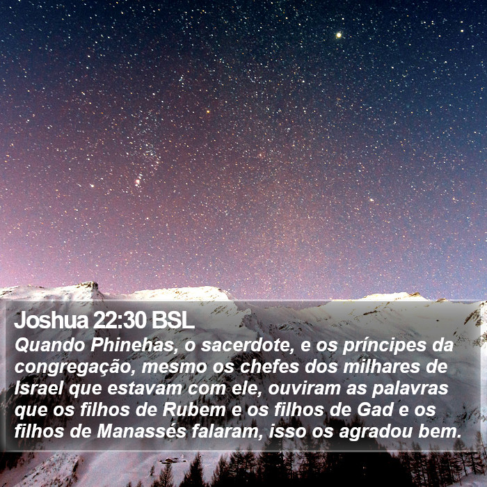 Joshua 22:30 BSL Bible Study