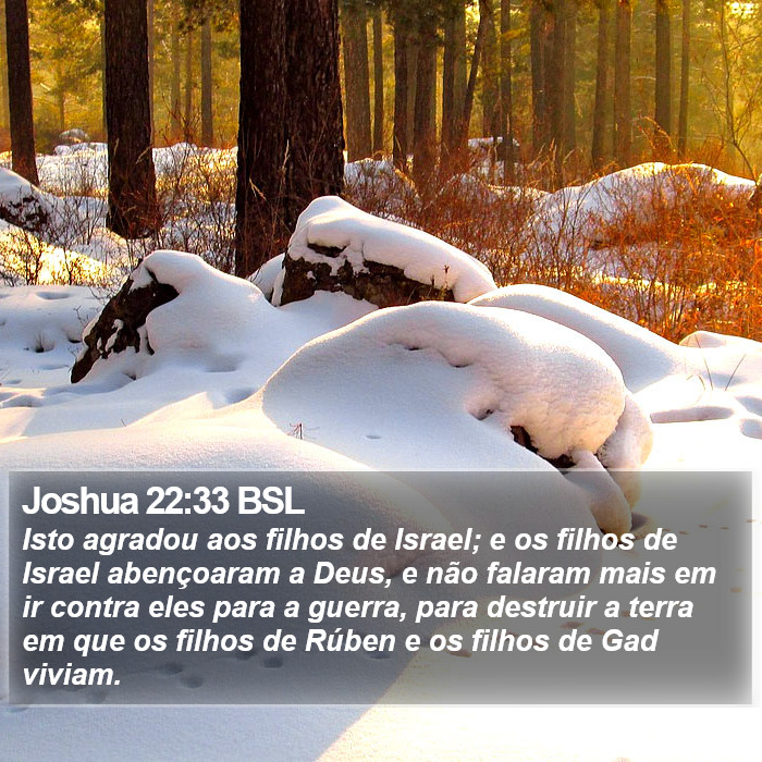 Joshua 22:33 BSL Bible Study