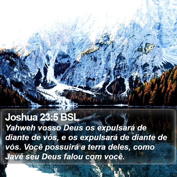 Joshua 23:5 BSL Bible Study